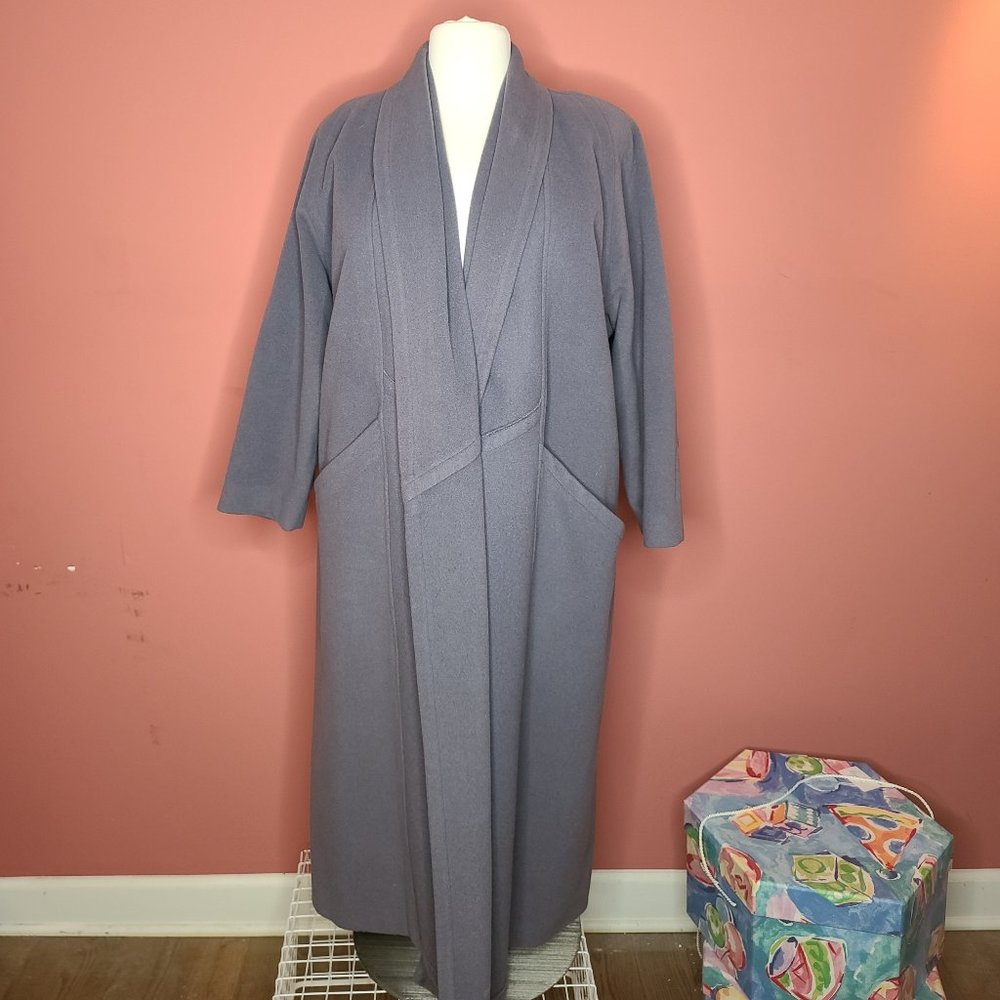 Light lavender open coat Italian wool